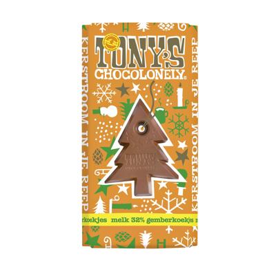 Chocolade Tony&apos;s Chocolonely Kerst melk gemberkoekjes 180gr