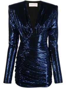 Alexandre Vauthier robe courte à sequins - Bleu