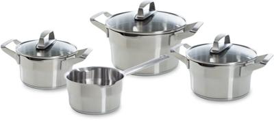 BK Pannenset Premium+ - RVS - Inductie & Downdraft geschikt - 4 Delig