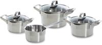BK Pannenset Premium+ - RVS - Inductie & Downdraft geschikt - 4 Delig