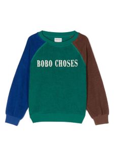 Bobo Choses sweat colour block à logo imprimé - Vert