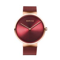 Bering 14539-363 Rosegold Red Dameshorloge - thumbnail
