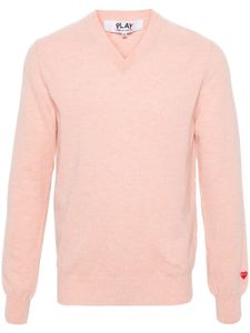 Comme Des Garçons Play pull en laine à logo appliqué - Rose