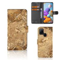 Samsung Galaxy A21s | Bookcase | Marmer Creme