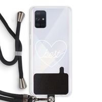 Best heart pastel: Samsung Galaxy A71 Transparant Hoesje met koord Best heart pastel: Samsung Galaxy A71 Transparant Hoesje met koord