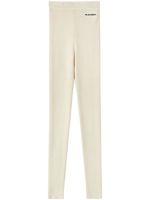 Jil Sander legging à patch logo - Tons neutres