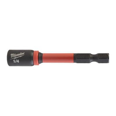 Milwaukee Nut Driver Mag ShW 1/4" x 65 mm - 1 pc Dop SHOCKWAVE™ magnetisch Hex 1/4 1/4" x 65mm - 4932492436