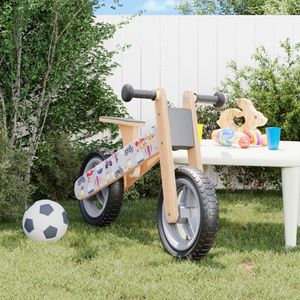 Loopfiets voor kinderen grijs met print