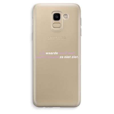 uw waarde daalt niet: Samsung Galaxy J6 (2018) Transparant Hoesje