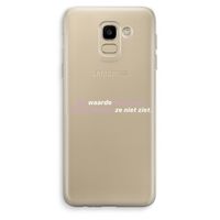 uw waarde daalt niet: Samsung Galaxy J6 (2018) Transparant Hoesje