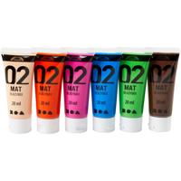 Creativ Company Acrylverf verschillende kleuren, 02 - matt, 6x20ml