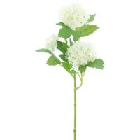 Kunstbloem Viburnum/sneeuwbal - 46 cm - wit - losse steel - kunst zijdebloemen