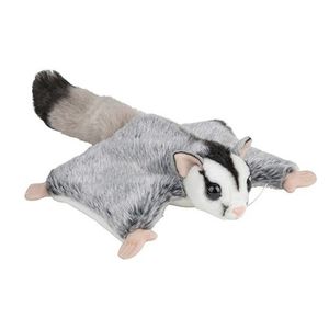 Pluche grijze vliegende eekhoorns knuffel 34 cm speelgoed