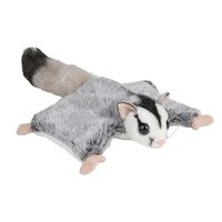 Pluche grijze vliegende eekhoorns knuffel 34 cm speelgoed - thumbnail