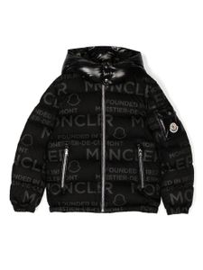 Moncler Enfant doudoune à logo imprimé - Noir