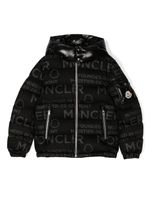 Moncler Enfant doudoune à logo imprimé - Noir - thumbnail