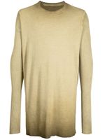 Boris Bidjan Saberi fine-ribbed long-sleeved T-shirt - Jaune - thumbnail