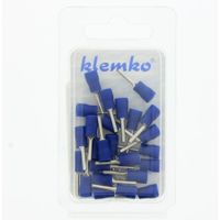 Pensteker blauw Pen 9,5mm draad 1,5-2,5 geïsoleerd 25 stuks 170550 Klemko hersluitbare verpakking