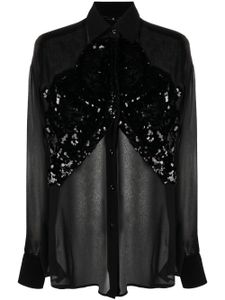 Ermanno Scervino blouse à sequins - Noir