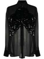 Ermanno Scervino blouse à sequins - Noir - thumbnail