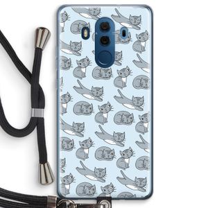 Poezen: Huawei Mate 10 Pro Transparant Hoesje met koord