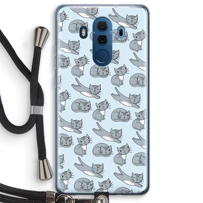 Poezen: Huawei Mate 10 Pro Transparant Hoesje met koord