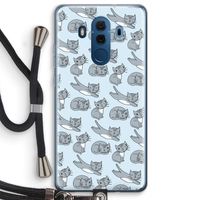 Poezen: Huawei Mate 10 Pro Transparant Hoesje met koord