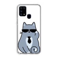 Cool cat: Samsung Galaxy M31 Transparant Hoesje