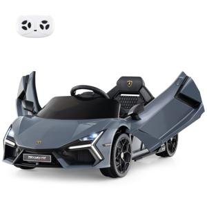 12V Elektrische Kinderauto Gelicentieerde Lamborghini Revuelto Afstandsbediening Hydraulische Deuren 4-Wielophanging Sportwagen