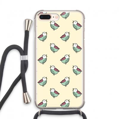 Vogeltjes: iPhone 7 PLUS Transparant Hoesje met koord