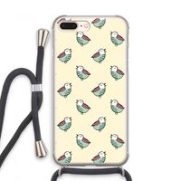 Vogeltjes: iPhone 7 PLUS Transparant Hoesje met koord