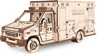 Eco Wood 3D Houten Ambulance DIY Mechanical Modelbouw