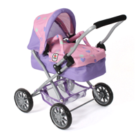 Kleine Poppenwagen Smarty - Hearts Lila