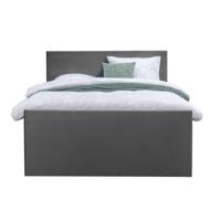 Leen Bakker - Boxspring Met Voetbord Liv Egaal - 160x200 Cm - Slanke Poot - Stof/Velvet - Grijs