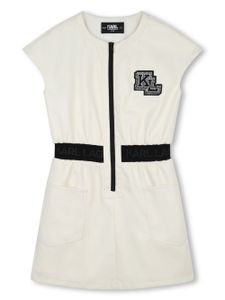 Karl Lagerfeld Kids robe courte à logo brodé - Blanc