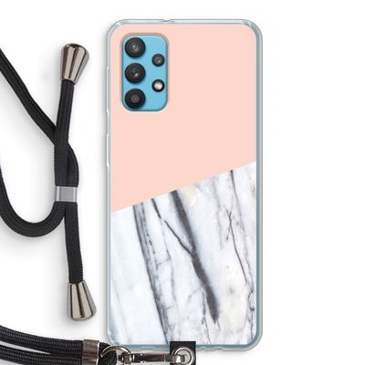A touch of peach: Samsung Galaxy A32 4G Transparant Hoesje met koord