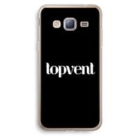 Topvent Zwart: Samsung Galaxy J3 (2016) Transparant Hoesje