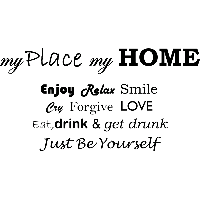 My place - Muursticker - thumbnail