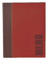 Menukaart securit trendy a5 1 x 2 tassen wijnrood