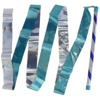 Gerimport Dans / turn lint - groen / zilver - 44 cm - glanzend - gymnastiek speelgoed