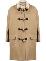 Maison Margiela duffle-coat en laine à simple boutonnage - Marron - thumbnail