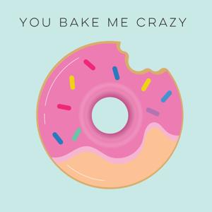 Servetten - 20x - You Bake me Crazy - donut - 33 x 33 cm - 3-laags papier - diner/lunch