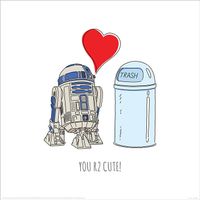 Star Wars You R2 Cute Art Print 40x40cm