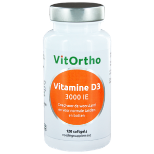 VitOrtho Vitamine D3 3000 IE Softgels 120st
