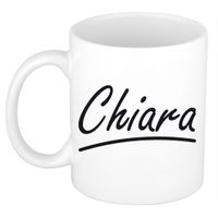 Chiara voornaam kado beker / mok sierlijke letters - gepersonaliseerde mok met naam   -