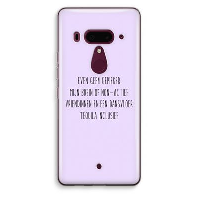 Tequila: HTC U12+ Transparant Hoesje