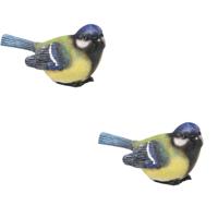 Huis/tuin deco vogel beeldje - koolmeesje - zittend - polystone - 12 x 6 cm Huis/tuin deco vogel beeldje - koolmeesje - zittend - polystone - 12 x 6 cm