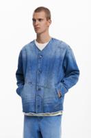 Patchwork spijkerjack - BLUE - XL