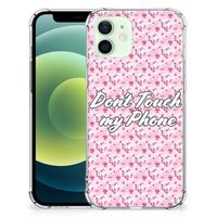 iPhone 12 Mini Anti Shock Case Flowers Pink DTMP