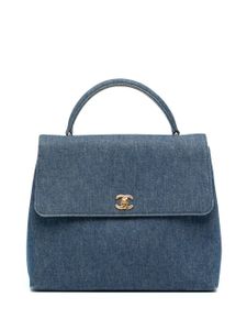 CHANEL Pre-Owned sac en jean à main à fermoir CC (1998) - Bleu